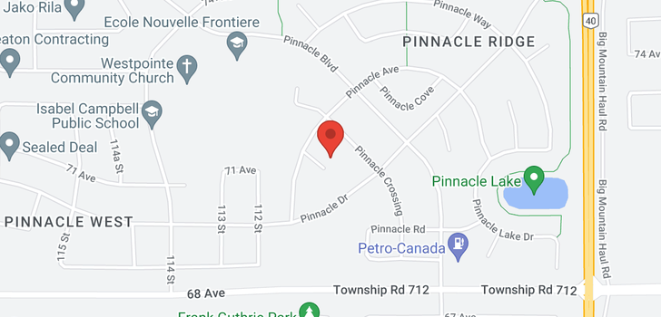 map of 46 Pinnacle Grove